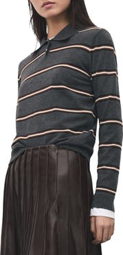 MANGO Stripe Sweater Polo