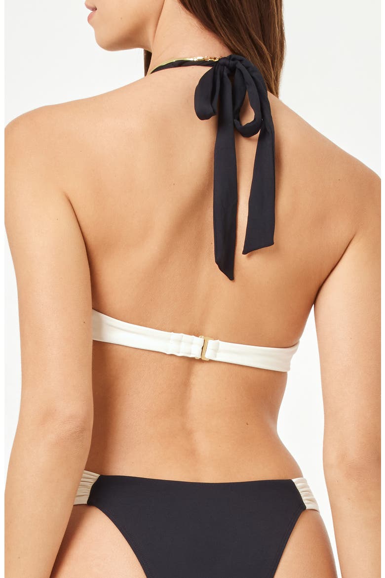 Isa Underwire Bikini Top, Alternate, color, BLACK/ CREAM