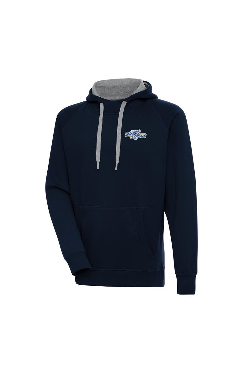 ANTIGUA Men's Antigua  Navy Wilmington Blue Rocks Victory Pullover Hoodie, Main, color, 