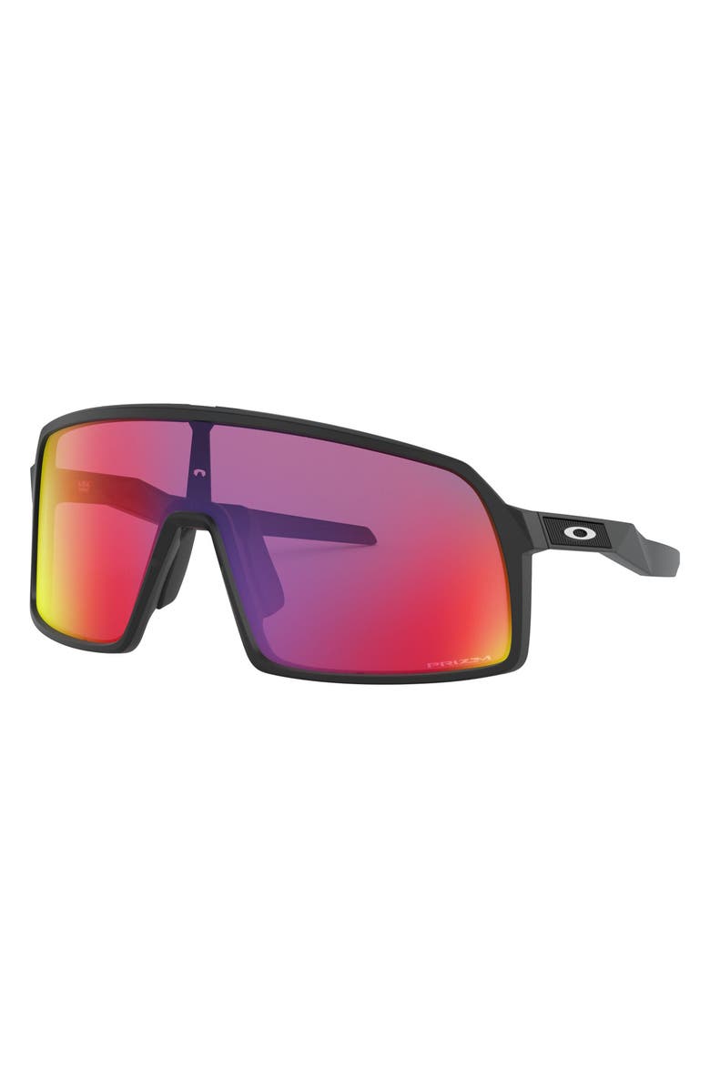 Oakley Sutro Prizm 124mm Shield Sunglasses, Alternate, color, Matte Black/ Prizm Road