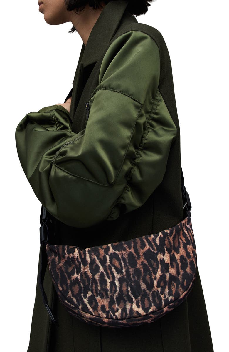 AllSaints Half Moon Crossbody Bag, Alternate, color,