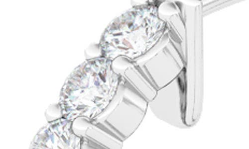 Hautecarat Lab Grown Diamond Inside Out Hoop Earrings In White Gold/diamond