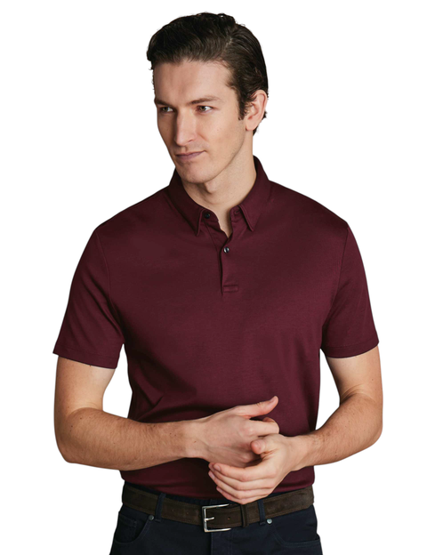 Plain Short Sleeve Jersey Polo