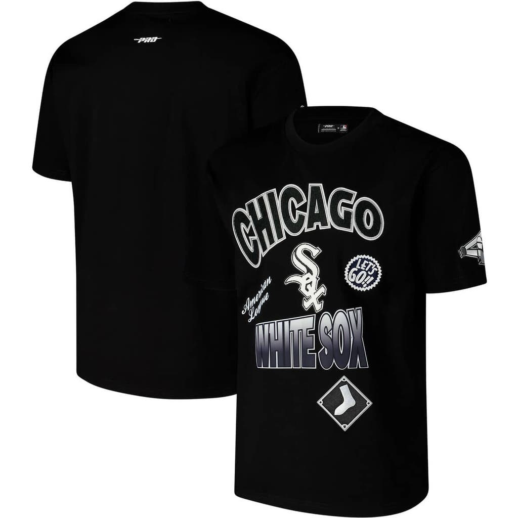Pro Standard Black Chicago White Sox Turn It Up Dropped Shoulder T-shirt