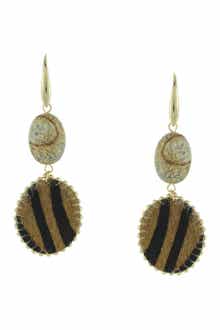 Dania Animal Printed Faux Fur Drop Earrings