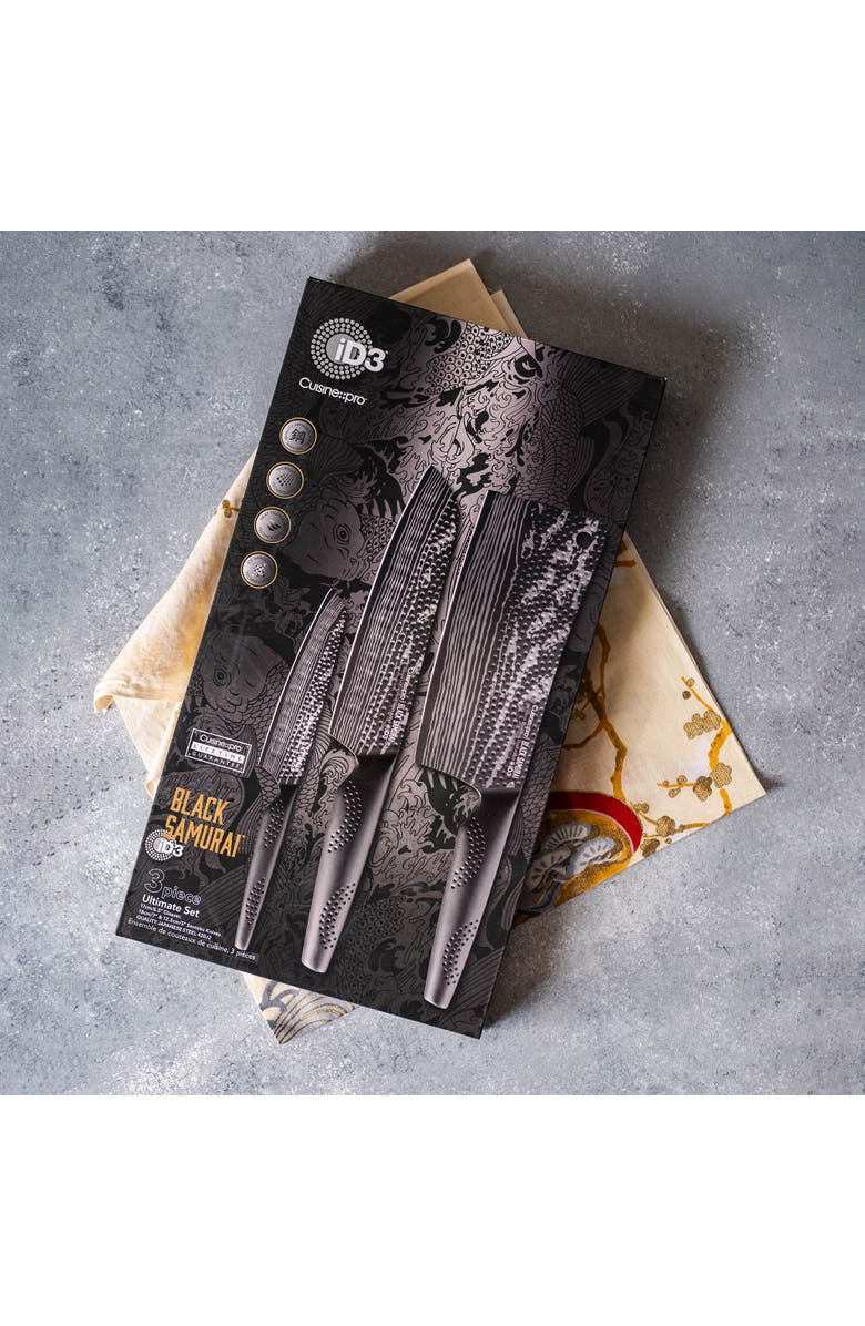 Cuisine::pro<sup>®</sup> iD3<sup>®</sup> BLACK SAMURAI  Ultimate Knife Set Of 3, Alternate, color, Black