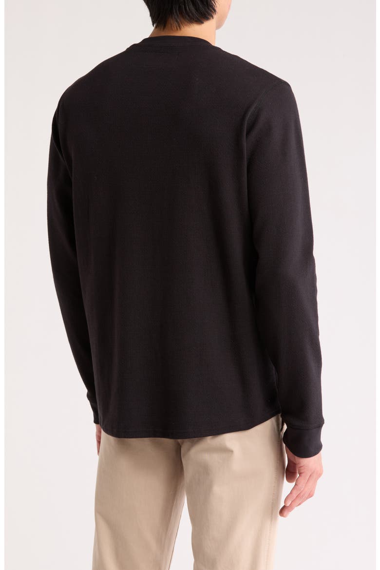 Farle Knit Henley, Alternate, color, BLACK