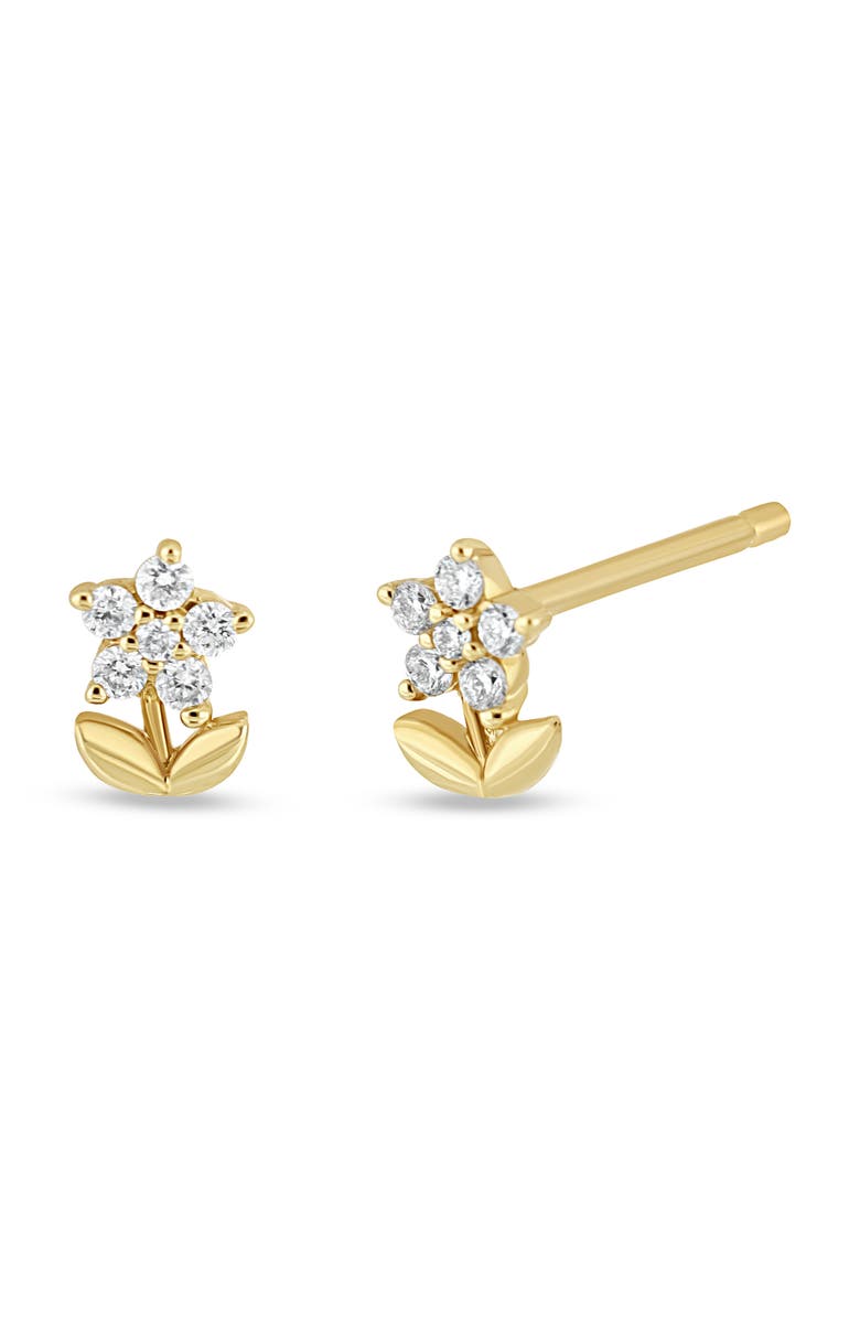 Bony Levy Icon 18K Yellow Gold Diamond Flower Stud Earrings, Main, color, 