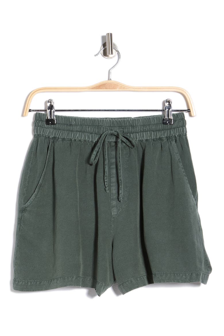 Kalea Linen Blend Shorts, Main, color, MARINE
