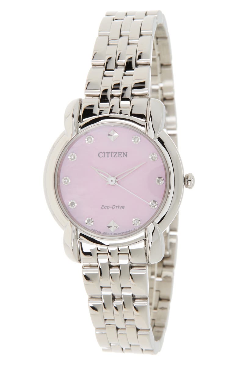 Citizen Women's Standard Stainless Steel Eco-Drive Watch, 30mm, Main, color, 