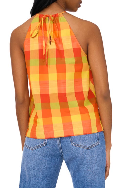 1.state Check Print Halter Top In Multi