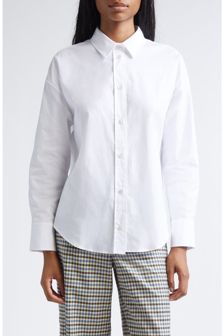 Adele Button-Up Shirt, Main, color, WHITE