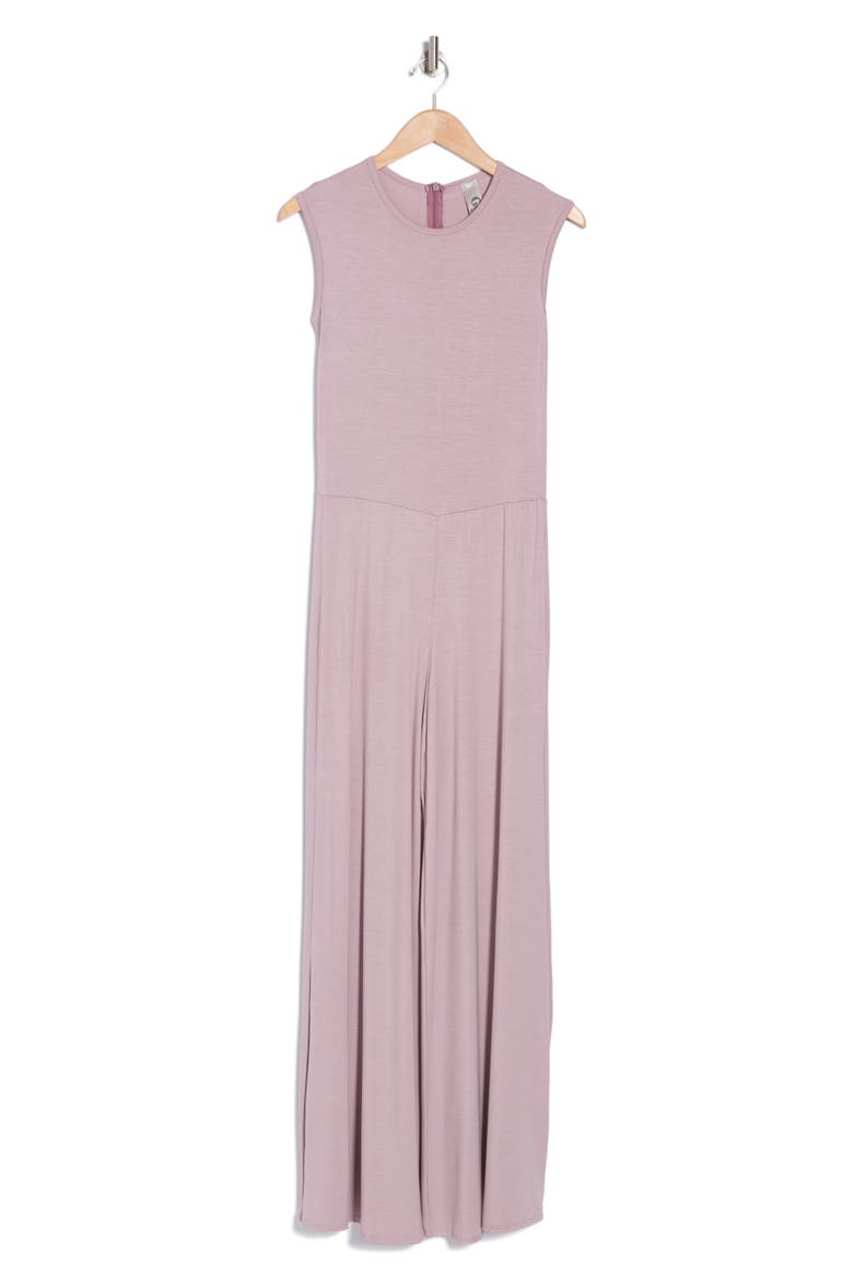Sleeveless Jumpsuit, Alternate, color, ELDERBERRY