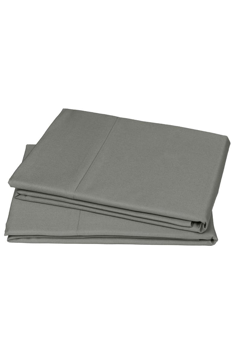 Set of 2 Pillowcases - Hotel Luxe 800 Thread Count 100% Cotton Sateen, Main, color, Grey