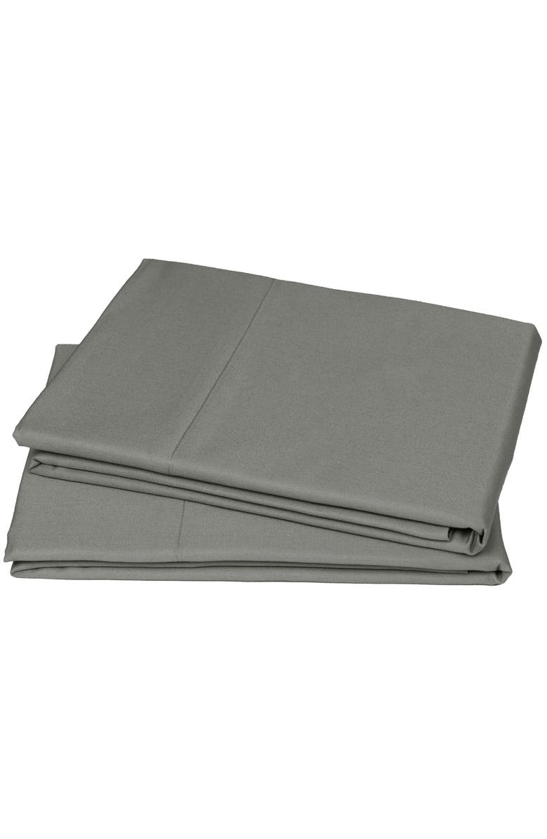 CALIFORNIA DESIGN DEN Set of 2 Pillowcases - Hotel Luxe 800 Thread Count 100% Cotton Sateen, Main, color, Grey