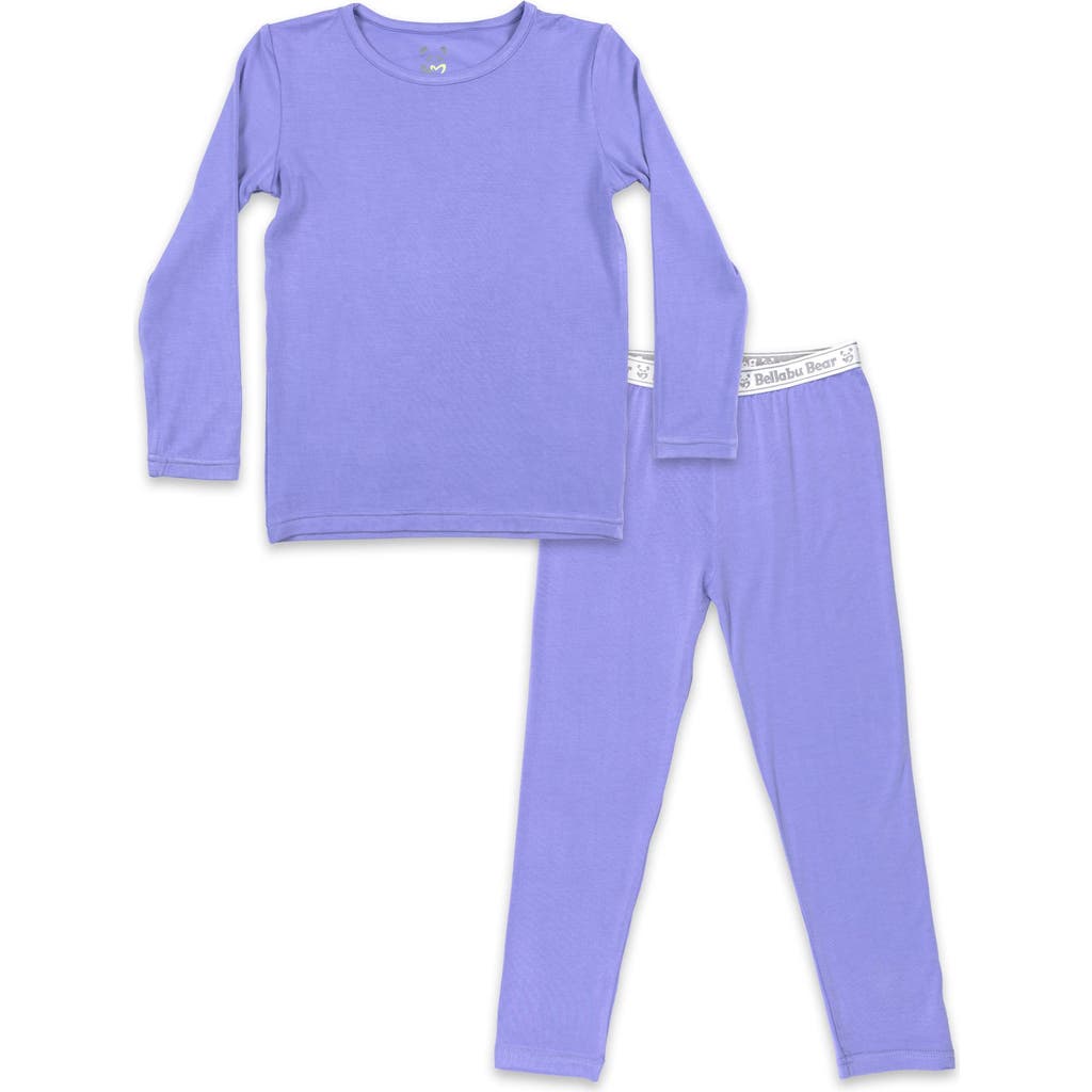 Bellabu Bear Kids' Poppin Purple Set Of 2 Piece Pajamas In Poppin Purple