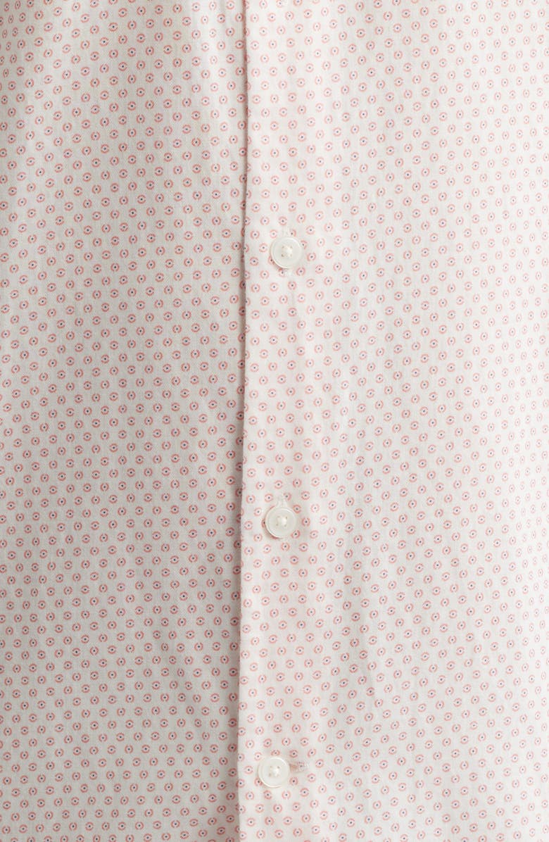 Peter Millar Tamarama Medallion Print Short Sleeve Cotton & Lyocell Button-Up Shirt, Alternate, color, Venetian Pink