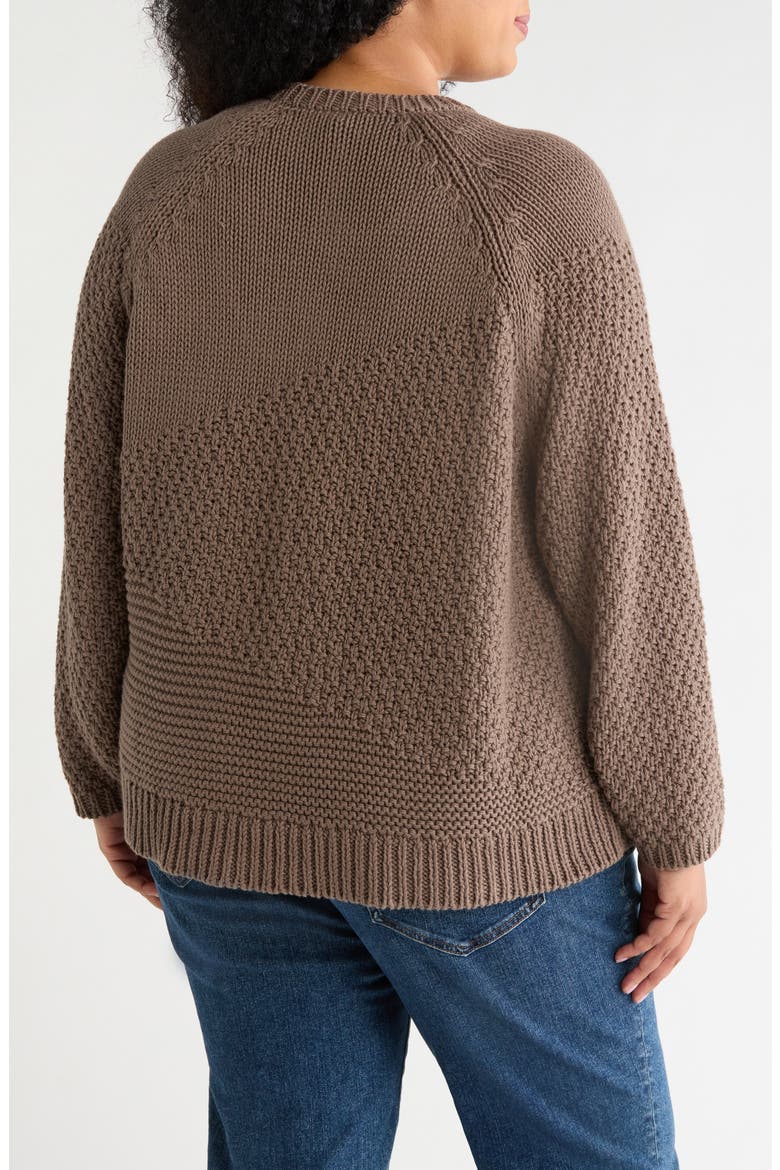Organic Cotton Crewneck Sweater, Alternate, color, COBBLESTONE