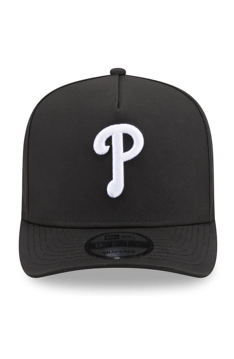 New Era Men's New Era x GORE-TEX  Black Philadelphia Phillies A-Frame 9FIFTY Adjustable Hat, Alternate, color, Black