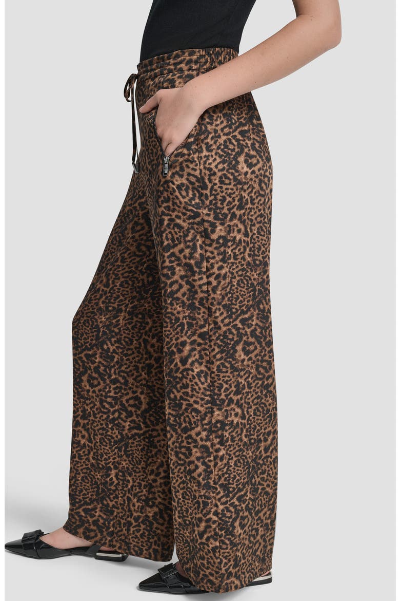 Cheetah Print Wide Leg Pants, Alternate, color, COMPACT CHEETAH