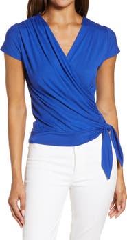 Loveappella Faux Wrap Top