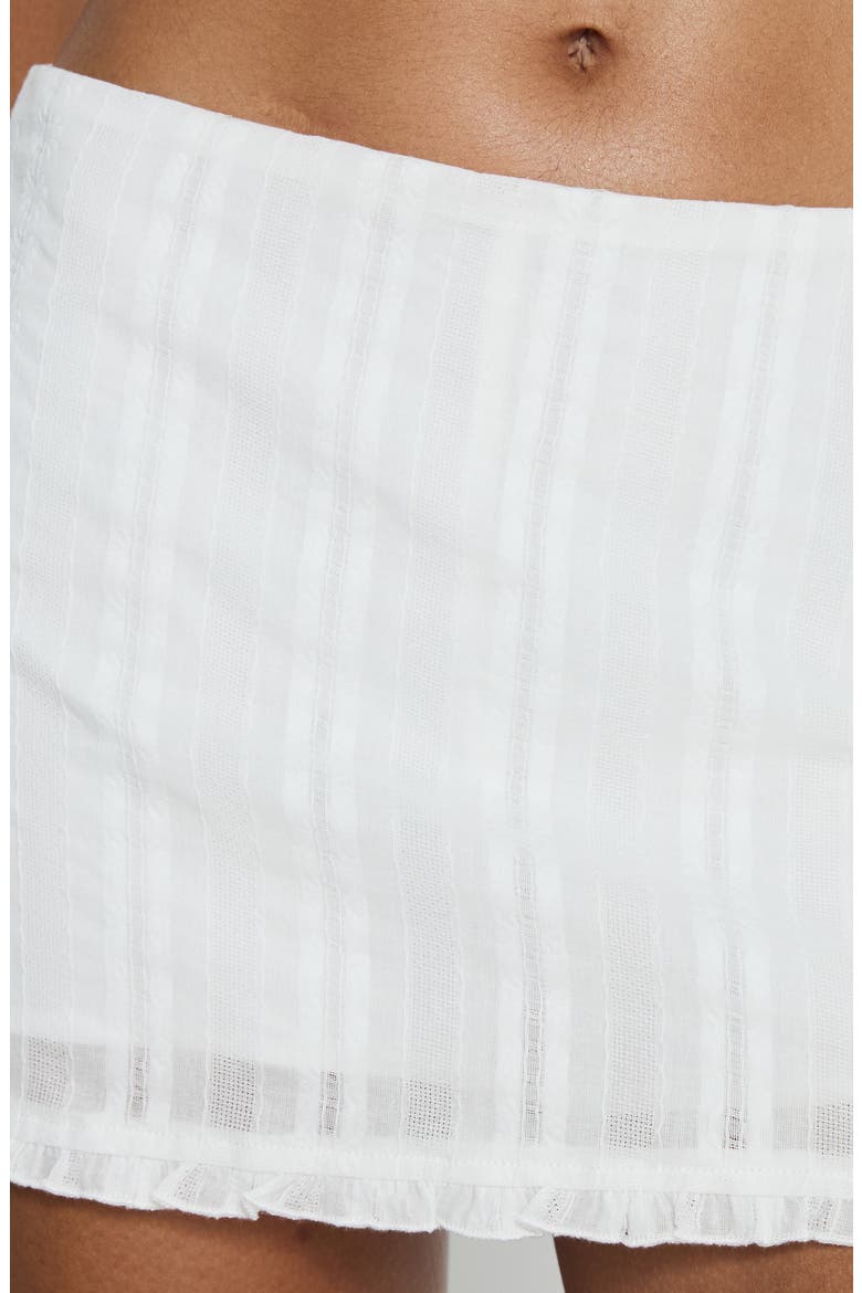 Nyelle Frill Cotton Skort, Alternate, color, WHITE