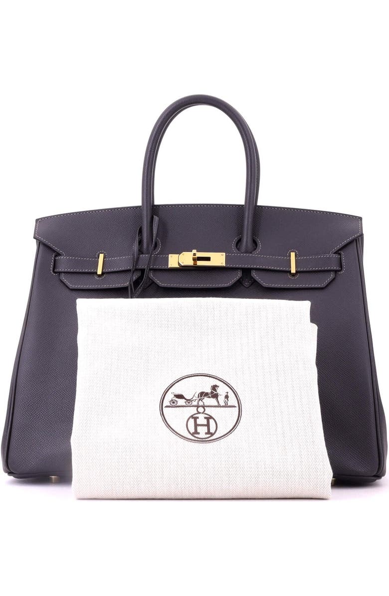 Pre-Owned Hermes Birkin Handbag Grey Epsom with Gold Hardware 35, Alternate, color, Graphite
