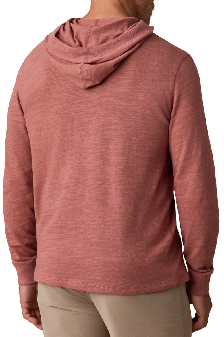 Sunwashed Organic Cotton Slub Hoodie, Alternate, color, FALL RED