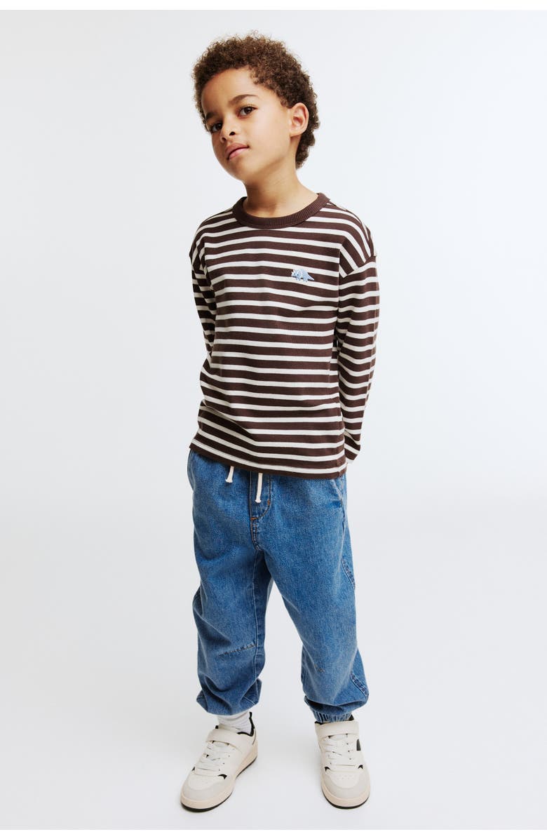 H&M 2-pack Cotton Joggers, Alternate, color, Denim Blue/Beige