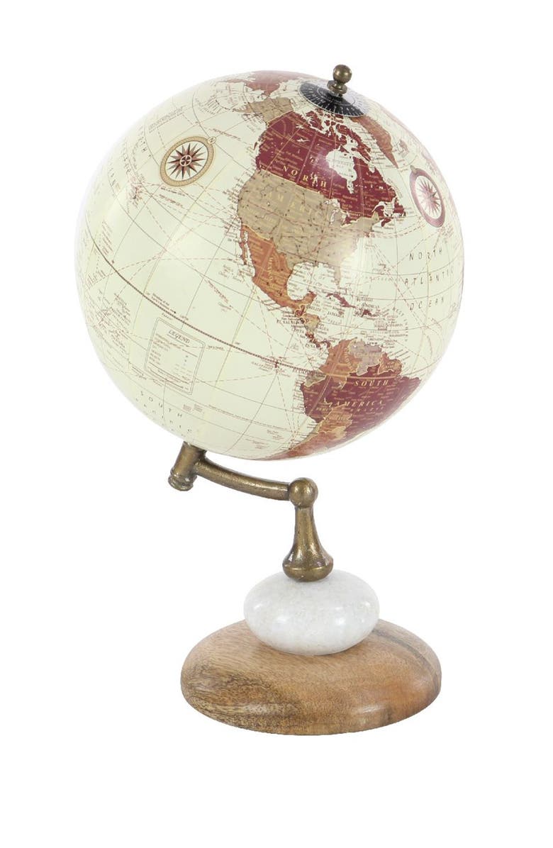SONOMA SAGE HOME Cream Mango Wood Contemporary Globe Globe, Alternate, color,