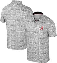 COLOSSEUM Men's Colosseum White Alabama Crimson Tide Big & Tall It's Time! Allover Printed Polo