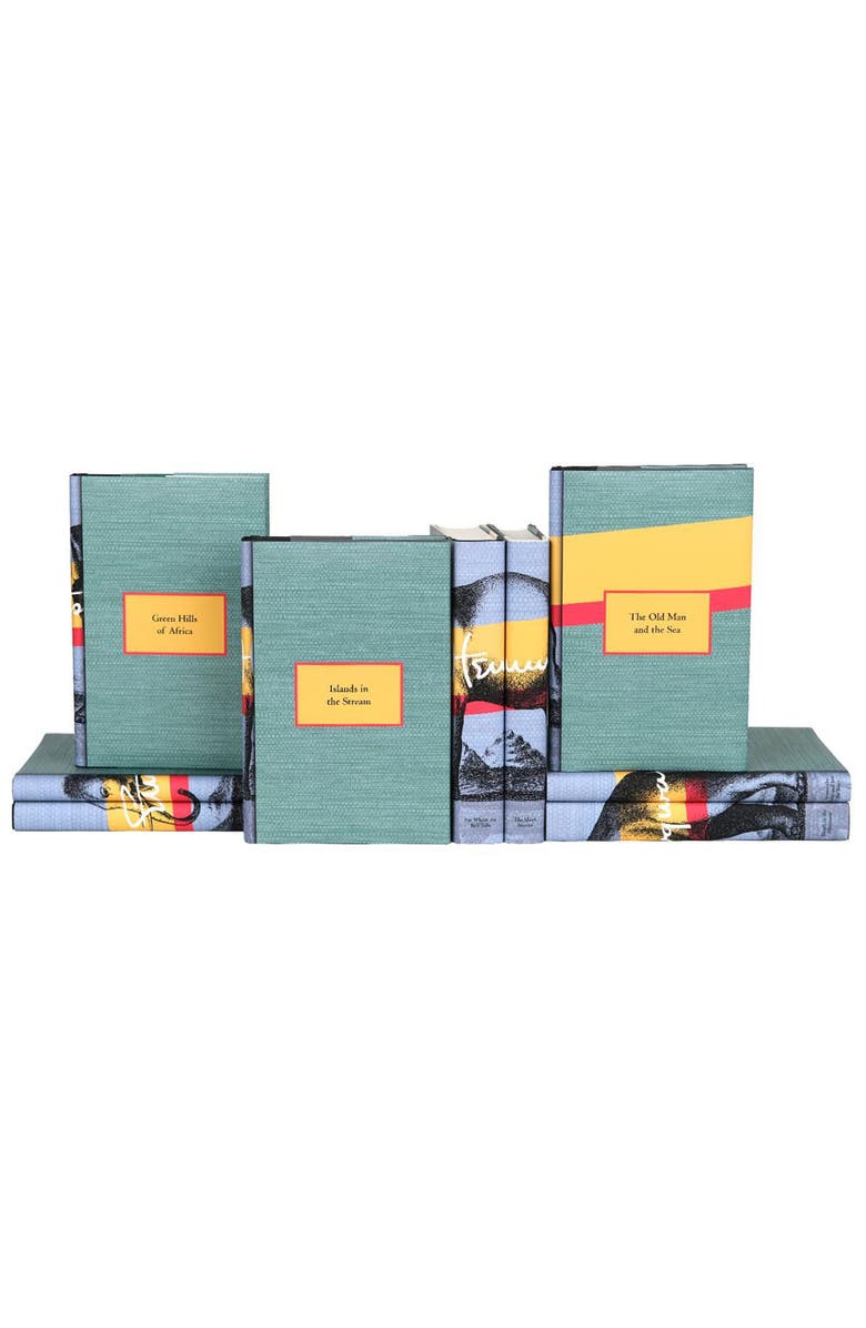 Juniper Books Ernest Hemingway Elephant Book Set, Alternate, color, Grey