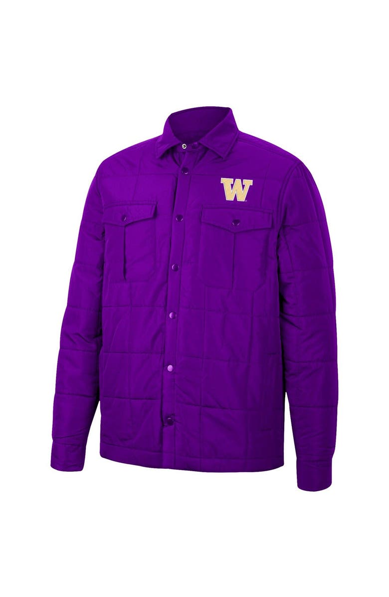 COLOSSEUM Men's Colosseum Purple Washington Huskies Detonate Quilted Full-Snap Jacket, Alternate, color,