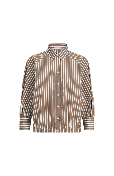 Shadow stripe poplin shirt