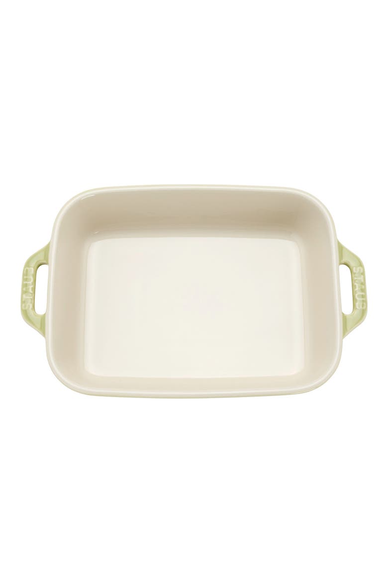 3-Piece Ceramic Mixed Baking Dishes, Alternate, color, GREEN