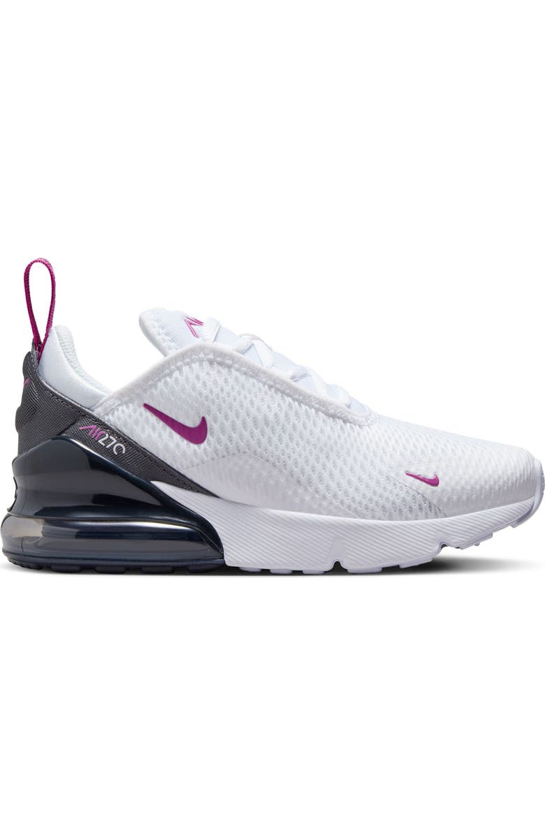 Nike Kids
Air Max 270 Sneaker, Alternate, color, White/ Hot Fuchsia/ Anthracite