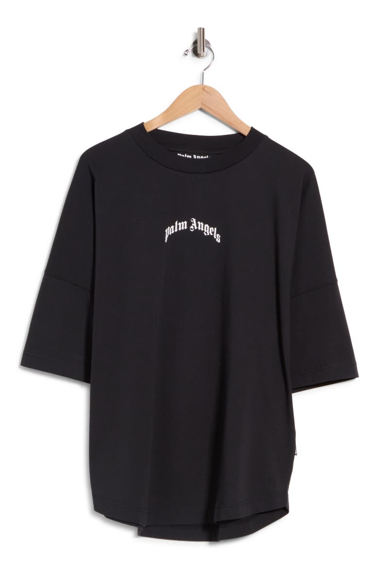 Cotton Logo T-Shirt, Alternate, color, BLACK/WHITE