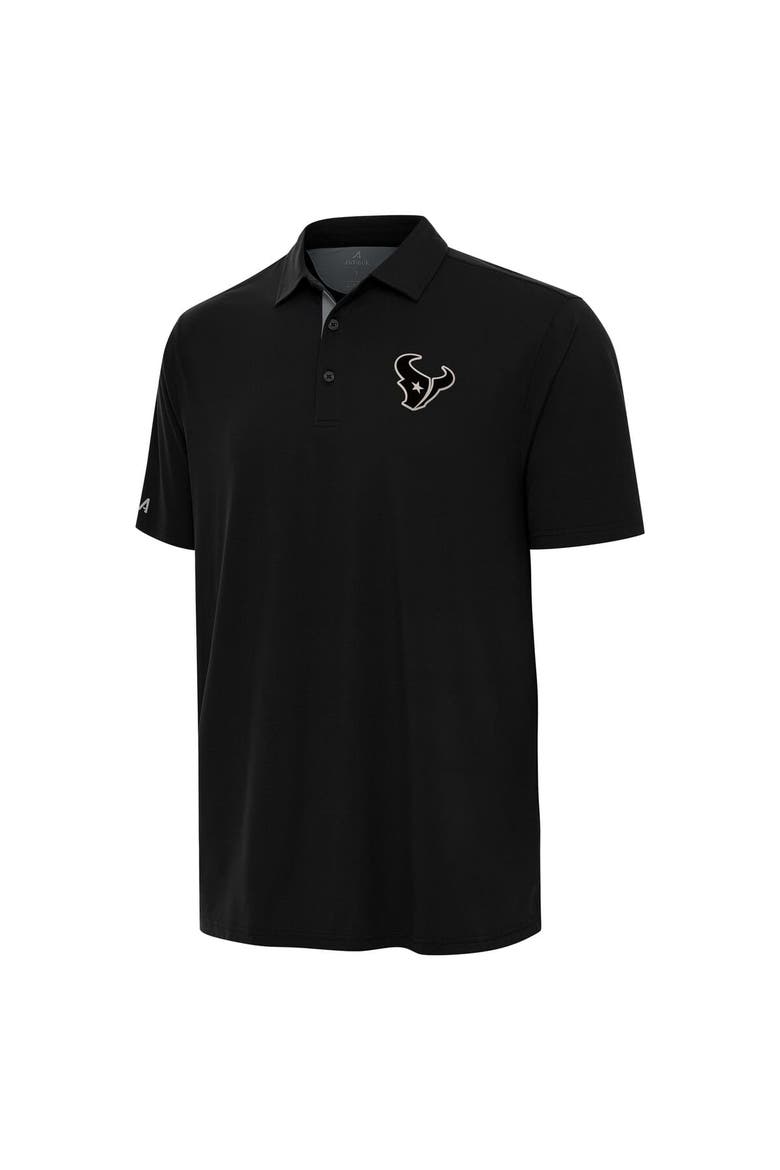 Men's Antigua Black Houston Texans Era Polo, Alternate, color, Black