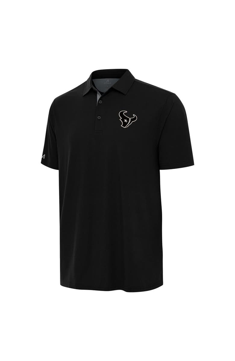 ANTIGUA Men's Antigua Black Houston Texans Era Polo, Alternate, color,