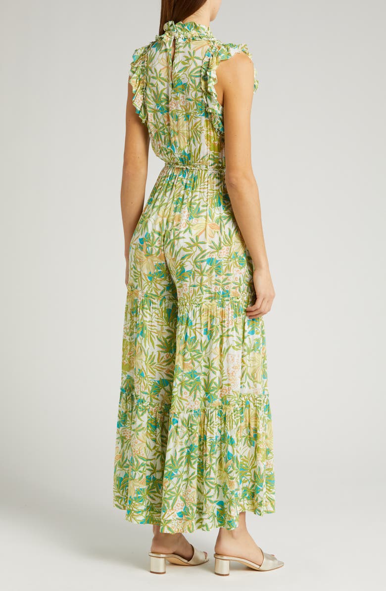Poupette St Barth Floral Ruffle Jumpsuit, Alternate, color,