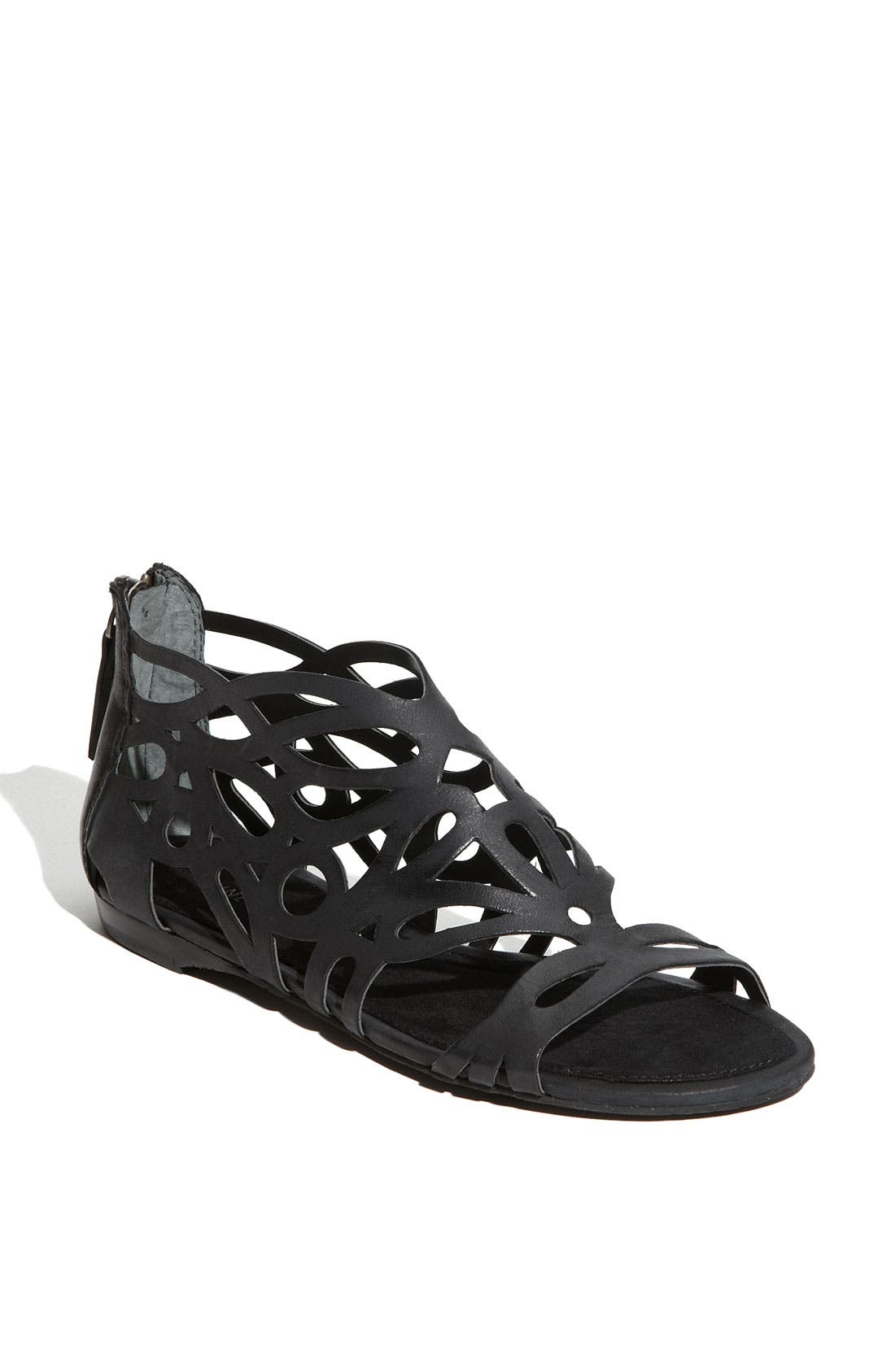 'Tali' Sandal, Main, color, BLACK LEATHER