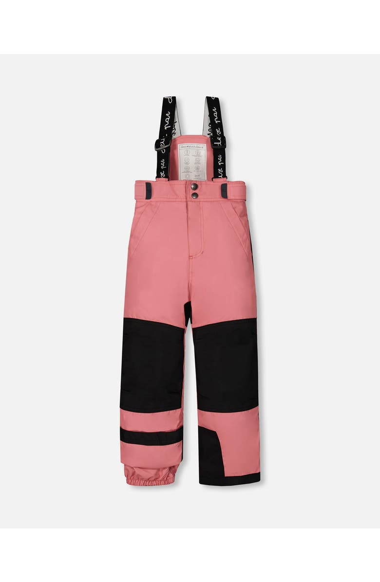 Deux par Deux Girl's Two Piece Snowsuit Printed Retro Flowers With Pink, Alternate, color, 