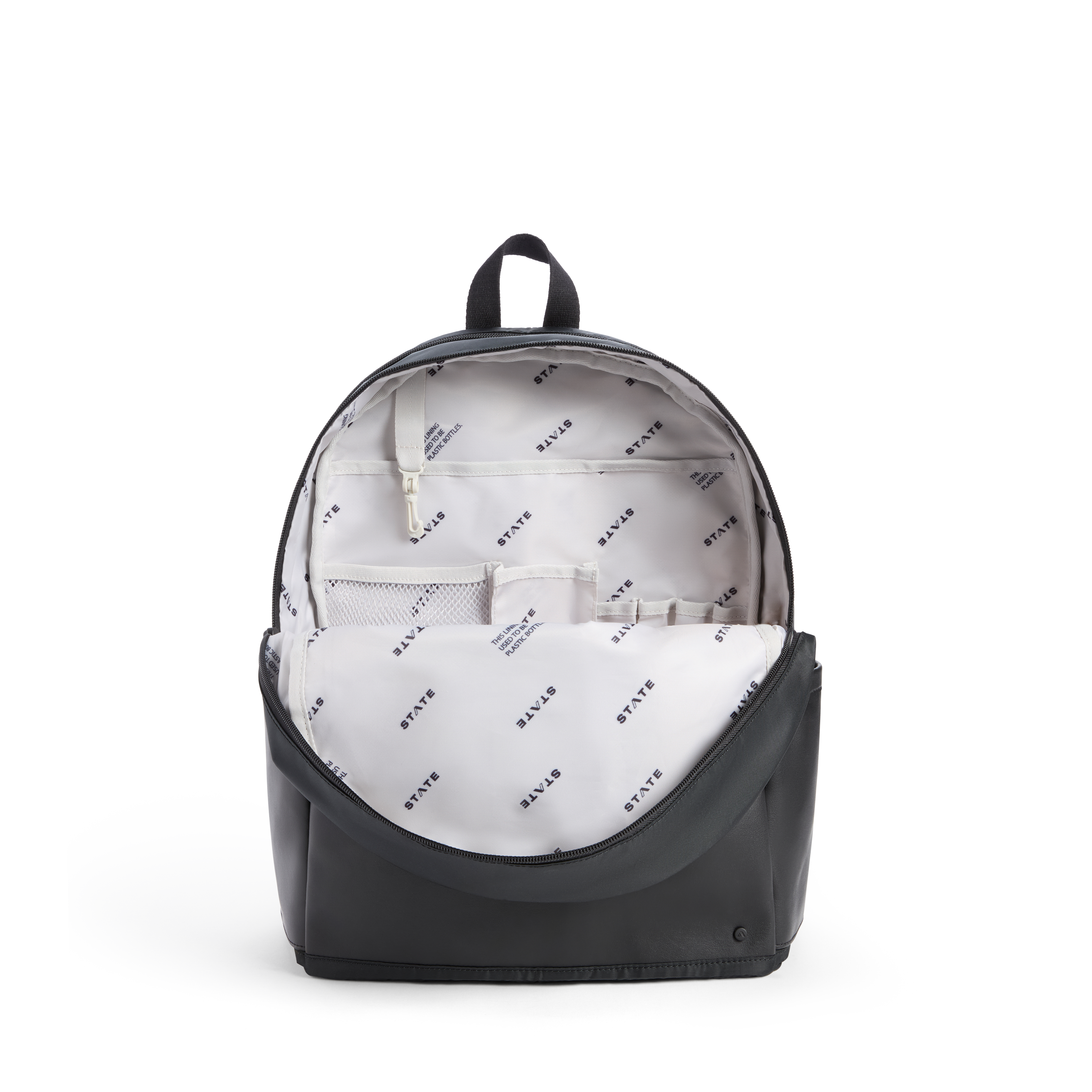 Evans Double Pocket Black Backpack, Alternate, color, Black