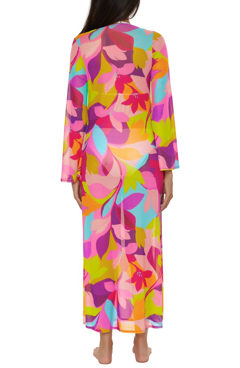 Trina Turk Lilleth Ring Cover-Up Maxi Dress, Alternate, color, Pink Multi