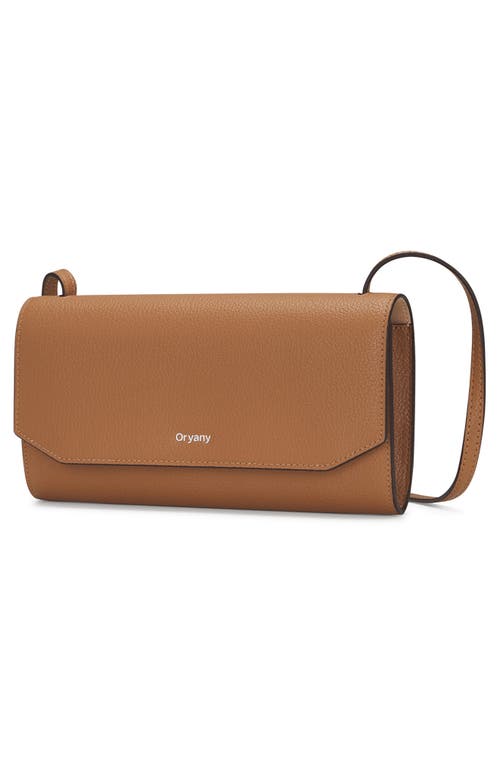 Oryany Mandy Leather Crossbody Wallet In Sand Brown