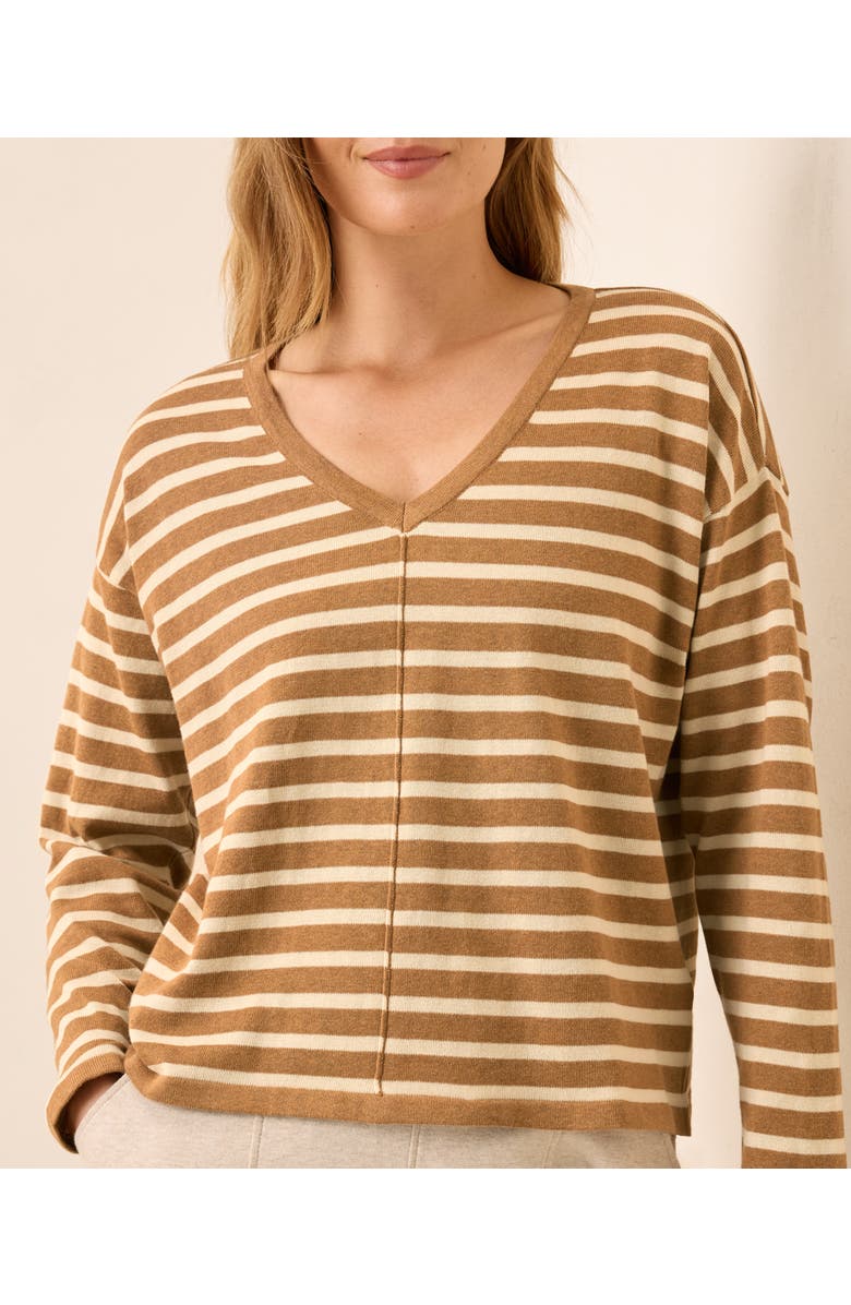 Pact Organic Cotton Classic Fine Knit Relaxed Sweater, Alternate, color, Del Norte Stripe
