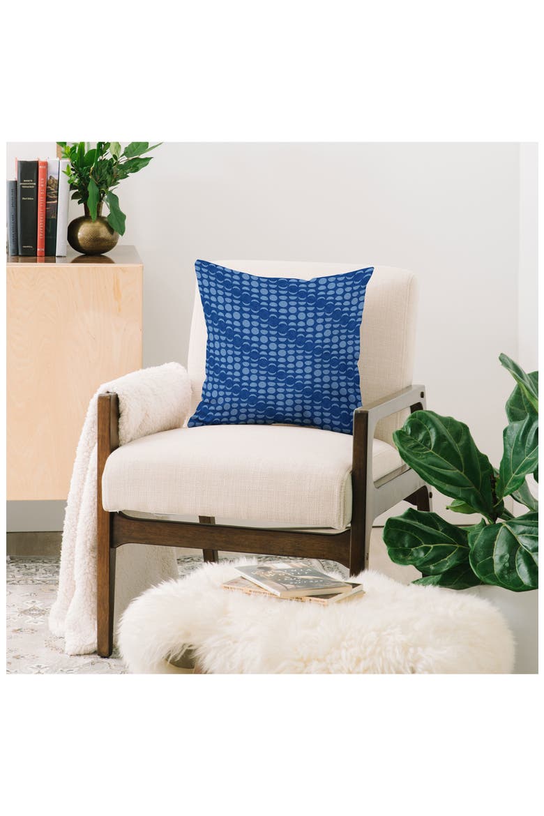 Moon Sky Phases Blues Accent Pillow, Alternate, color, BLUE