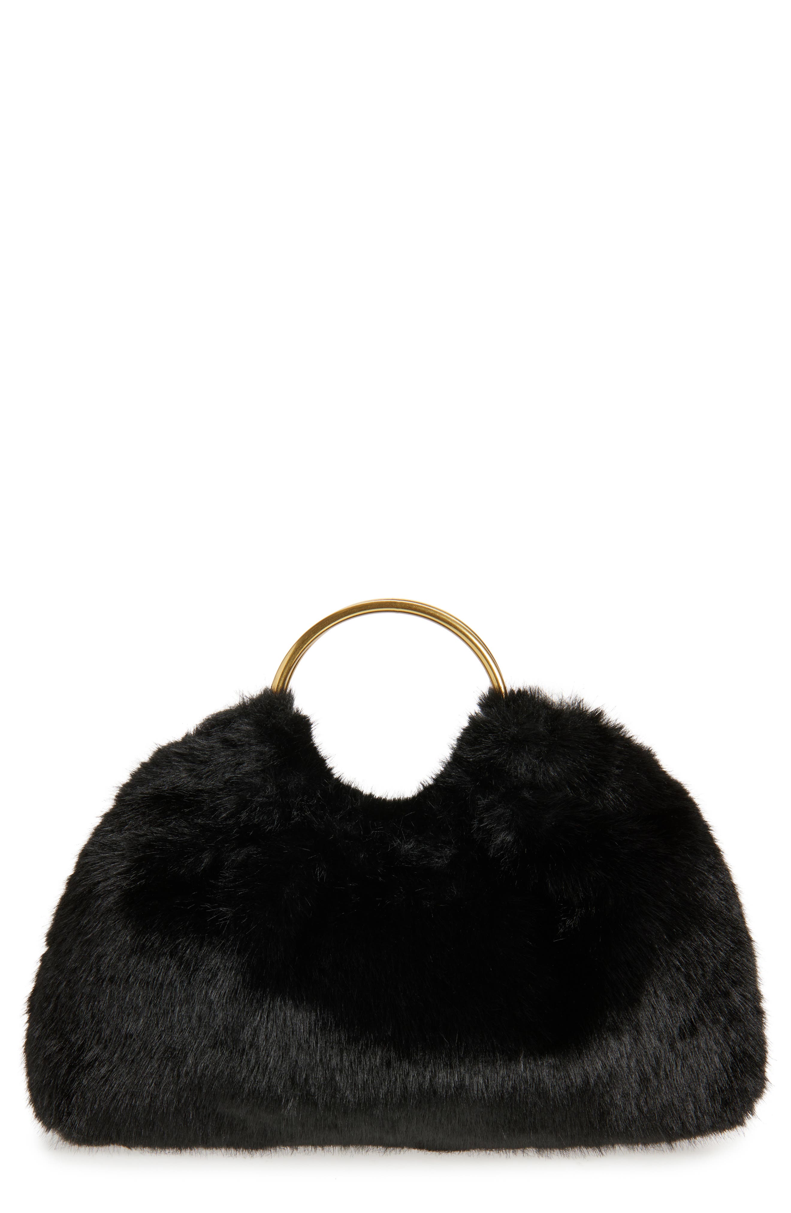 Rebecca Minkoff Mini Madeleine Top Handle Bag, Main, color, Black