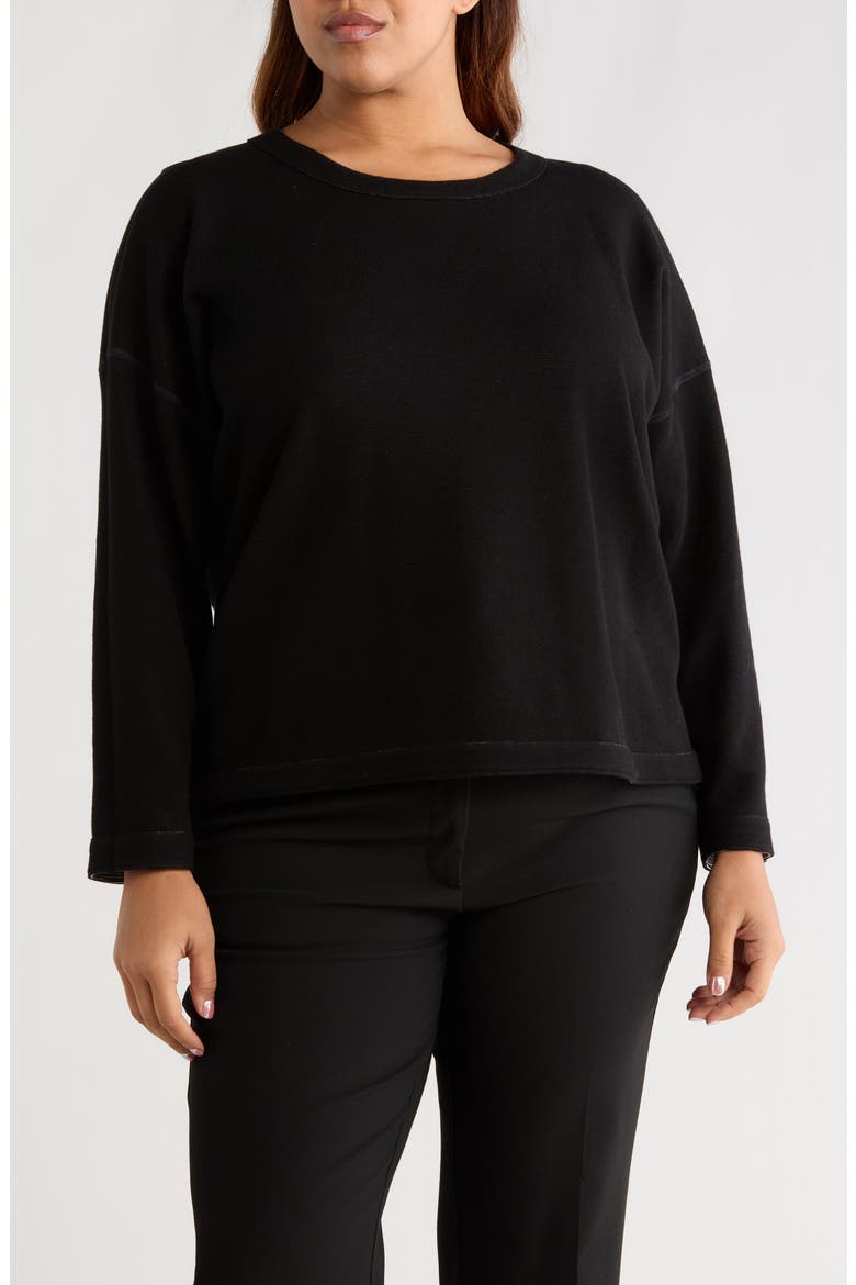 Reversible Organic Cotton Top, Alternate, color, BLACK/ IVORY