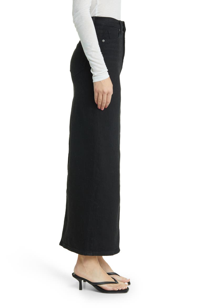 Daria High Waist Denim Maxi Skirt, Alternate, color, NIDIRI